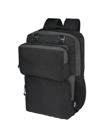 Trailhead plecak na 15-calowego laptopa o pojemności 14 l z recyklingu z certyfikatem GRS, czarny / szary