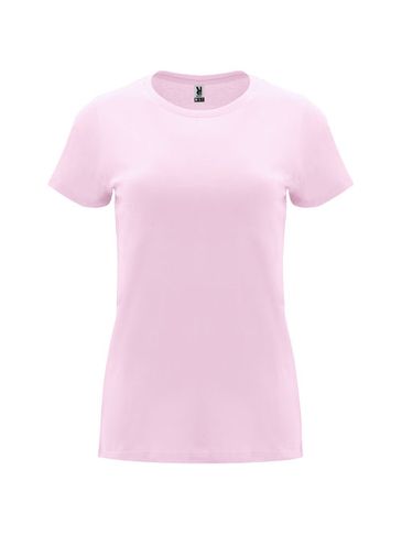 Capri koszulka damska z krótkim rękawem, jasnoróżowy