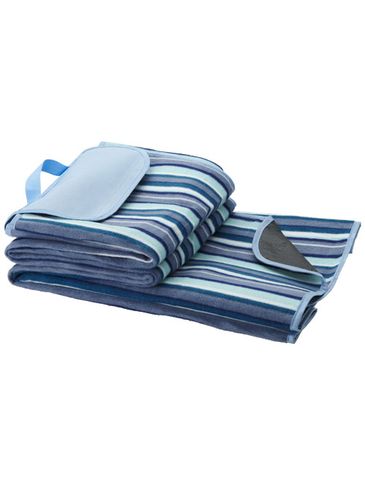 Wodoodporny koc piknikowy Riviera, biały / niebieski