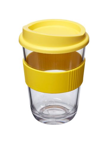 Kubek Americano® Cortado o pojemności 300 ml z uchwytem, żółty