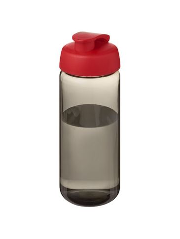 Bidon H2O Active® Octave Tritan™ o pojemności 600 ml, ciemnografitowy / czerwony