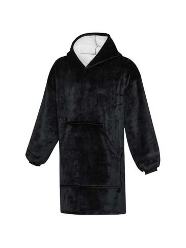 Denali kocyk z kapturem z certyfikatem GRS, czarny