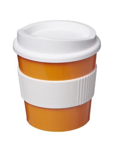 Kubek z serii Americano® Primo o pojemności 250 ml z uchwytem, pomarańczowy / biały