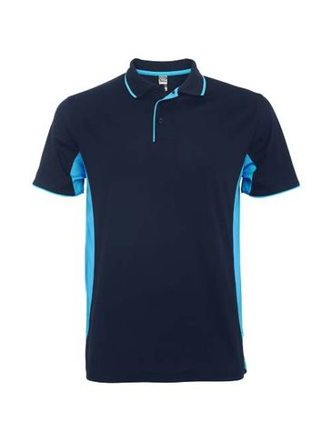 Montmelo koszulka polo unisex z krótkim rękawem, navy blue / błękitny