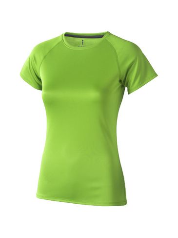 Damski T-shirt Niagara z krótkim rękawem z dzianiny Cool Fit odprowadzającej wilgoć, zielone jabłuszko