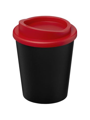 Kubek Americano® Espresso Eco z recyklingu o pojemności 250 ml , czarny / czerwony