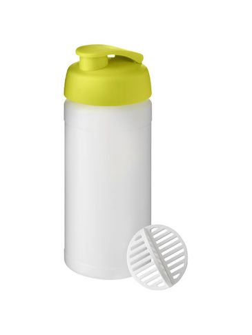 Shaker Baseline Plus o pojemności 500 ml, limonka / szroniony bezbarwny