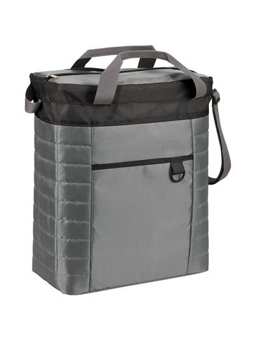 Pikowana torba termoizolacyjna Imma, szary / czarny