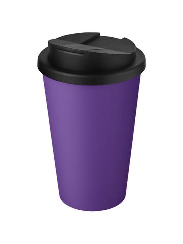 Americano® Recycled 350 ml spill-proof tumbler, fioletowy / czarny
