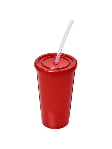 Kubek Stadium z podwójną ścianką o pojemności 350 ml, czerwony