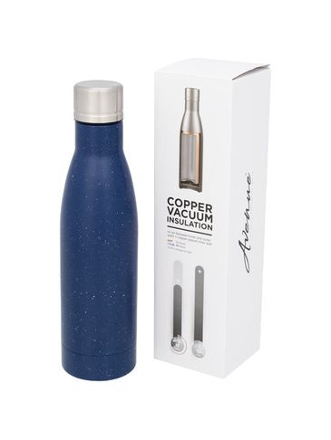 Vasa cętkowana butelka z miedzianą izolacją próżniową o pojemności 500 ml, niebieski