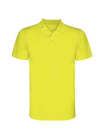 Monzha sportowa koszulka dziecięca polo z krótkim rękawem, fluor yellow