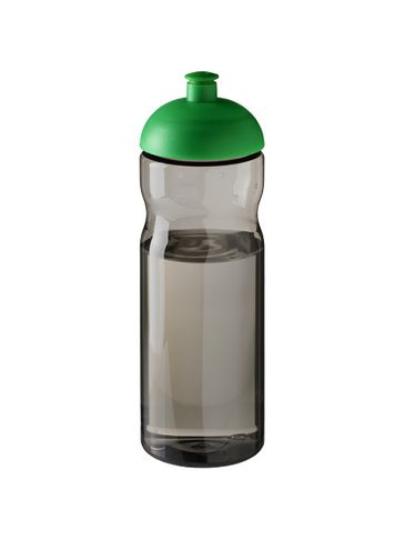 Bidon H2O Eco o pojemności 650 ml z wypukłym wieczkiem, ciemnografitowy / jasnozielony