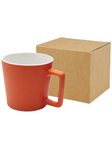 Cali Kubek ceramiczny o pojemności 370 ml z matowym wykończeniem, pomarańczowy