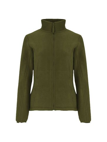 Artic damska kurtka polarowa z zamkiem błyskawicznym na całej długości, pine green