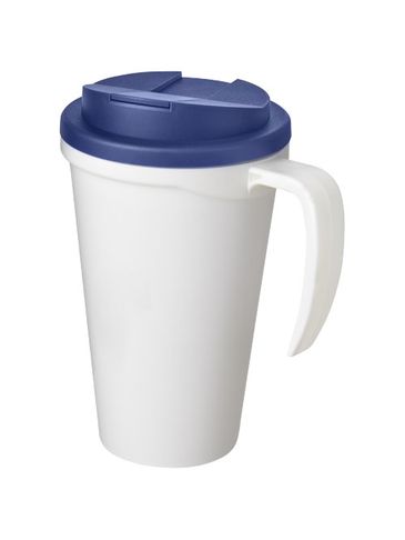 Americano® Grande 350 ml mug with spill-proof lid, biały / niebieski