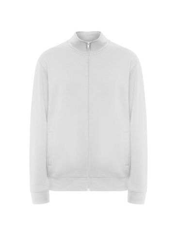 Ulan bluza unisex z zamkiem błyskawicznym na całej długości, biały