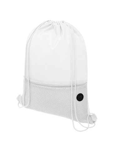 Siateczkowy plecak Oriole ściągany sznurkiem, biały