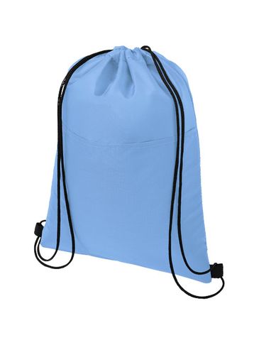 Torba chłodząca na 12 puszek Oriole ściągana sznurkiem, jasnoniebieski