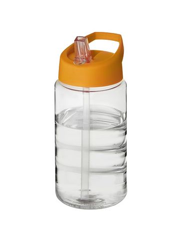 Bidon H2O Bop o pojemności 500 ml z wieczkiem z dzióbkiem, przezroczysty / pomarańczowy