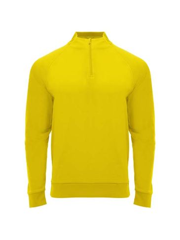 Epiro bluza unisex z długim rękawem i zamkiem błyskawicznym 1/4, żółty