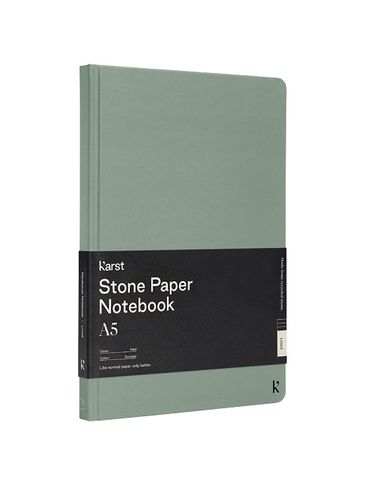 Karst® A5 notatnik w twardej oprawie, zielony melanż