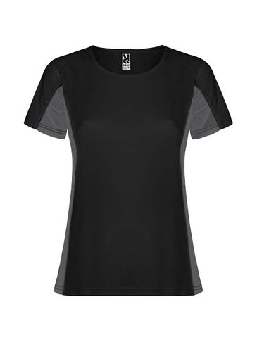 Shanghai sportowa koszulka damska z krótkim rękawem, czarny / dark lead
