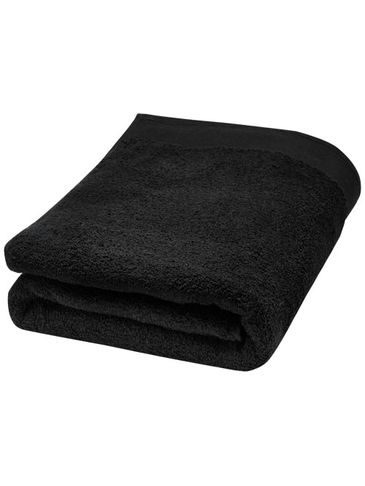 Ellie bawełniany ręcznik kąpielowy o gramaturze 550 g/m² i wymiarach 70 x 140 cm, czarny