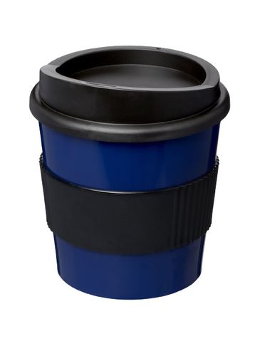 Kubek z serii Americano® Primo o pojemności 250 ml z uchwytem, niebieski / czarny