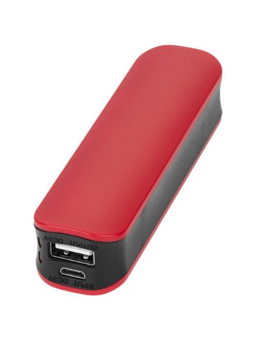 Powerbank 2000 mAh Edge, czerwony / czarny