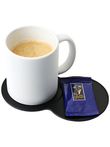 Podkładka podwójna wykonana z tworzywa sztucznego Sidekick, czarny