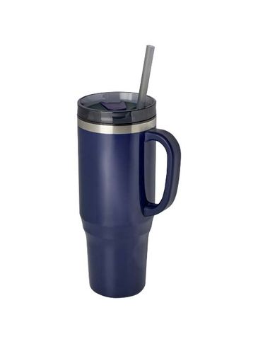 Melbourne kubek ze słomką z certyfikatem RCS 1200 ml, granatowy