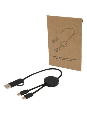 Citala kabel do synchronizacji danych i szybkiego ładowania 5 w 1 27 W o długości 30 cm z tworzyw sztucznych pochodzących z recyklingu, czarny