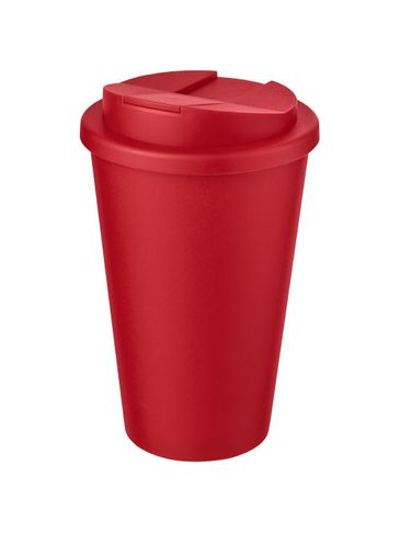 Americano® 350 ml tumbler with spill-proof lid, czerwony