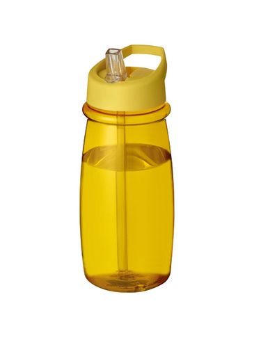 Bidon H2O Pulse o pojemności 600 ml z wieczkiem z dzióbkiem, żółty