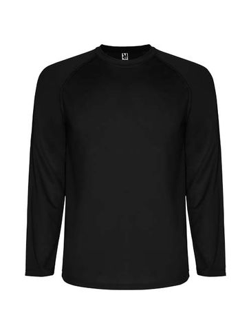 Męska koszulka sportowa Montecarlo z długim rękawem, czarny