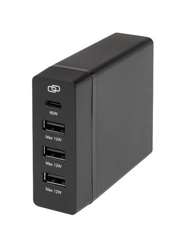 ADAPT stacja zasilania PD o mocy 72 W z tworzyw sztucznych pochodzących z recyklingu , czarny