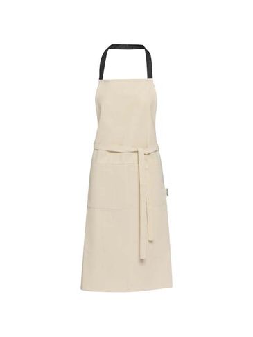 Nia fartuch z bawełny z recyklingu 200 g/m², czarny