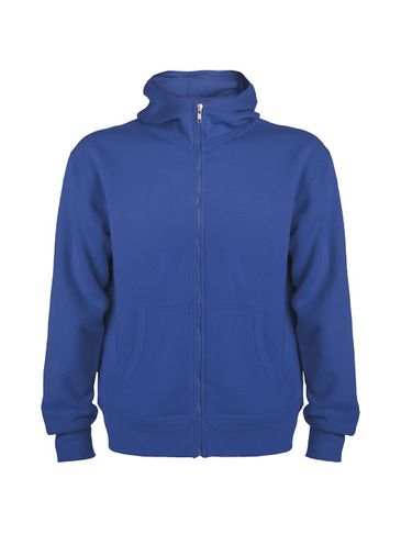 Montblanc bluza unisex z kapturem z suwakiem na całej długości, błękit królewski