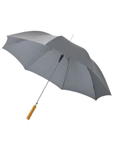 Parasol automatyczny Lisa 23'' z drewnianą rączką, szary