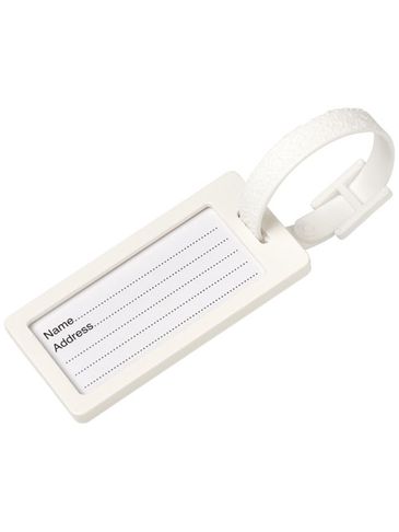 River zawieszka na bagaż z okienkiem z materiałów z recyklingu, biały