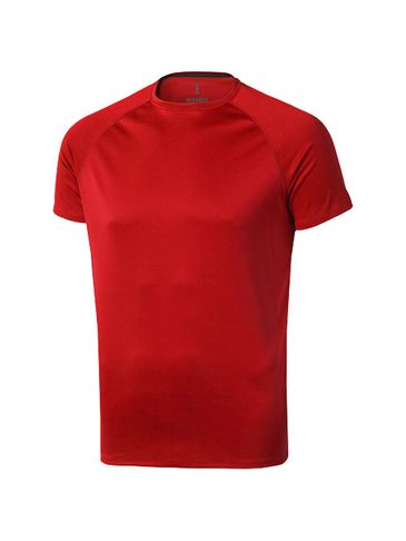 Męski T-shirt Niagara z krótkim rękawem z dzianiny Cool Fit odprowadzającej wilgoć, czerwony
