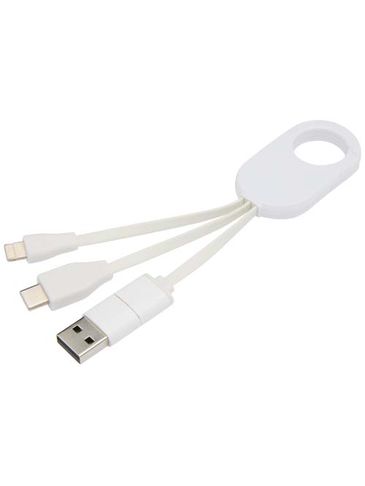Troop kabel do ładowania 4 w 1 z tworzyw sztucznych pochodzących z recyklingu, biały