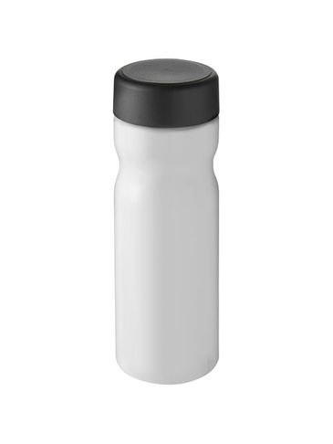 H2O Active® Base 650 ml screw cap water bottle, biały / czarny