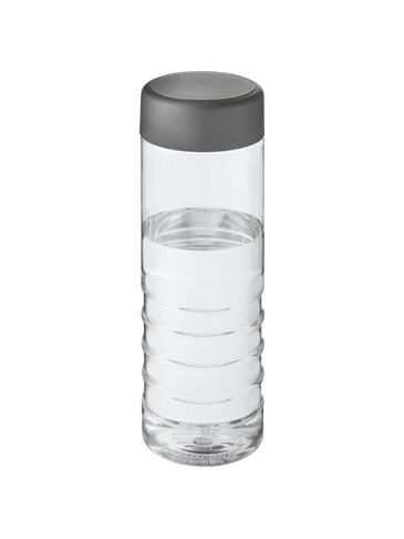 H2O Active® Treble 750 ml screw cap water bottle, przezroczysty / szary sztormowy