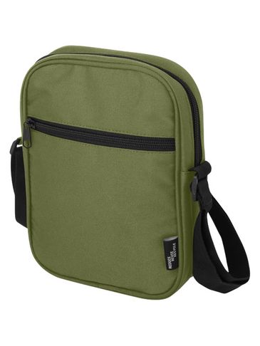 Byron torba na ramię o pojemności 2 l wykonana z materiałów z recyklingu z certyfikatem GRS, oliwkowy