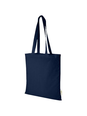 Torba na zakupy Orissa z bawełny organicznej o gramaturze 140 g/m², granatowy