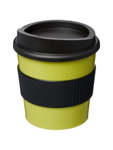 Kubek z serii Americano® Primo o pojemności 250 ml z uchwytem, limonka / czarny