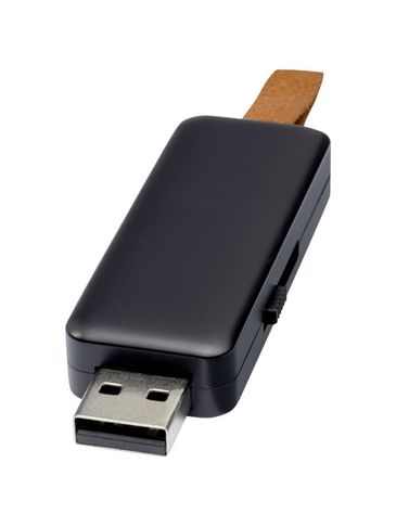 Gleam 16 GB pamięć USB z efektem świetlnym, czarny