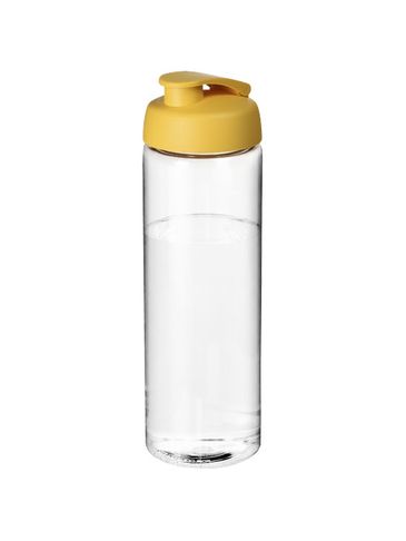 Bidon H2O Vibe o pojemności 850 ml z otwieranym wieczkiem, przezroczysty / żółty